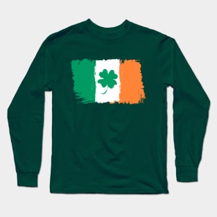 Irish flag and clover Long Sleeve T-Shirt